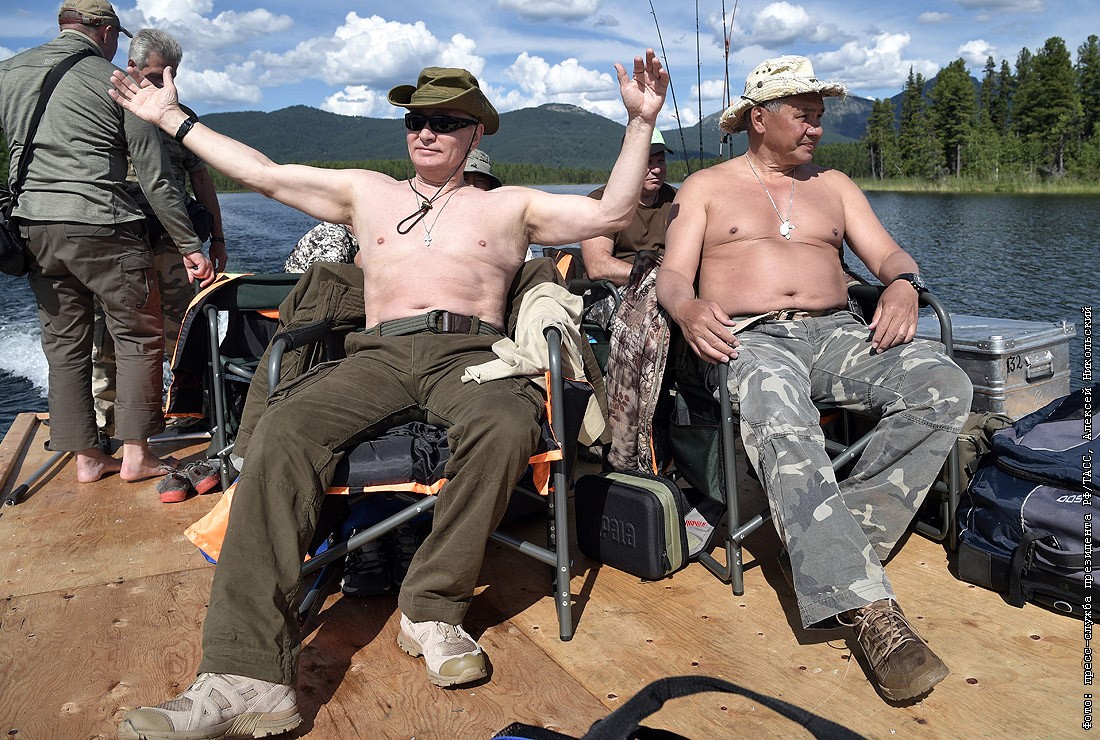 Путин на отдыхе с шойгу