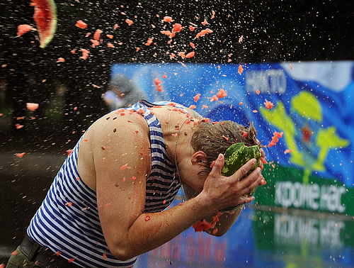 Празднование Дня ВДВ в Москве