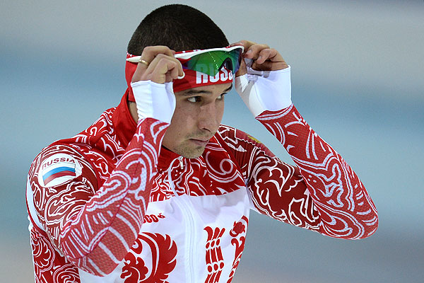 Денис Коваль (Россия) на тренировке перед началом XXII зимних Олимпийских игр в Сочи.