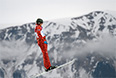 Тимофей Сливец (Россия) в квалификации соревнований по лыжной акробатике на XXII зимних Олимпийских играх в Сочи.