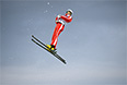 Ренато Ульрих (Швейцария) в квалификации соревнований по лыжной акробатике на XXII зимних Олимпийских играх в Сочи.