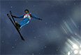 Дмитрий Дащинский (Белоруссия) в квалификации соревнований по лыжной акробатике на XXII Зимних Олимпийских играх в Сочи.