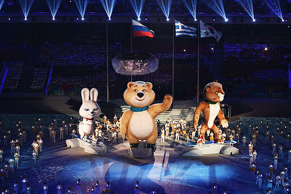 Церемония закрытия XXII зимних Олимпийских игр в Сочи.