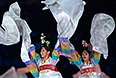 Презентация Паралимпиады 2018 в корейском Пхенчхане во время церемонии закрытия XI зимних Паралимпийских игр в Сочи.