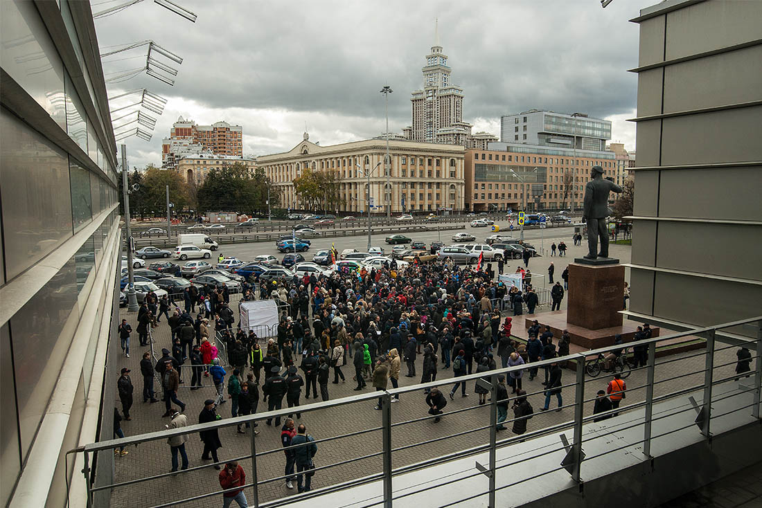 Митинг вышел немногочисленным