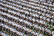 1 сентября. Учащиеся средней школы на церемонии открытия нового осеннего семестра в китайском городе Ухань.
