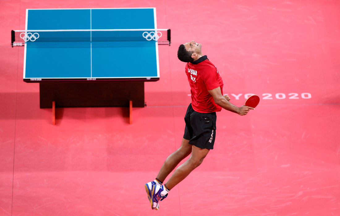 Египетский игрок в настольный теннис Омар Ассар