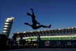 Американская легкоатлетка Жасмин Тодд на соревнованиях по прыжкам в длину в Юджине, штат Орегон