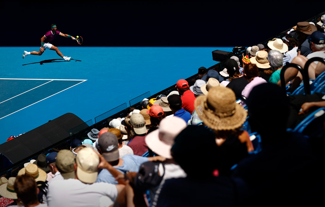 Рафаэль Надаль во время третьего дня Открытого чемпионата Австралии