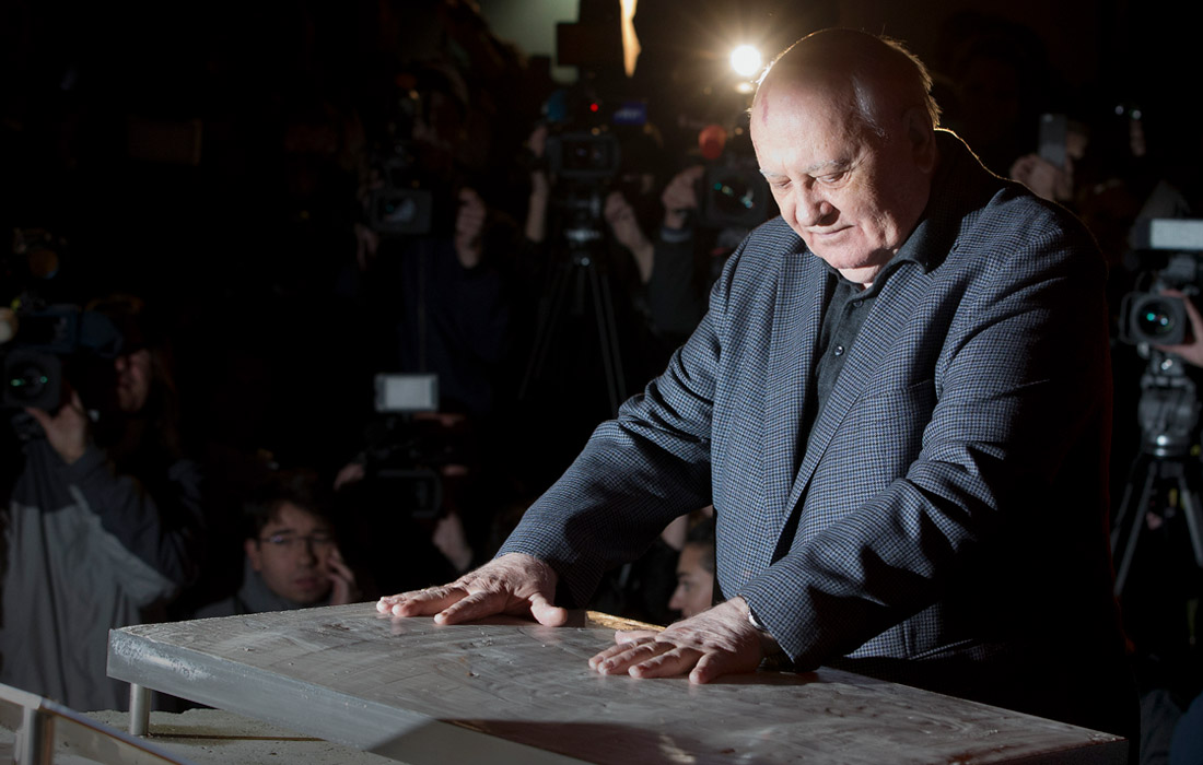 Михаил Горбачев принимает участие в мероприятиях по случаю годовщины падения Берлинской стены. Ноябрь 2014 года.