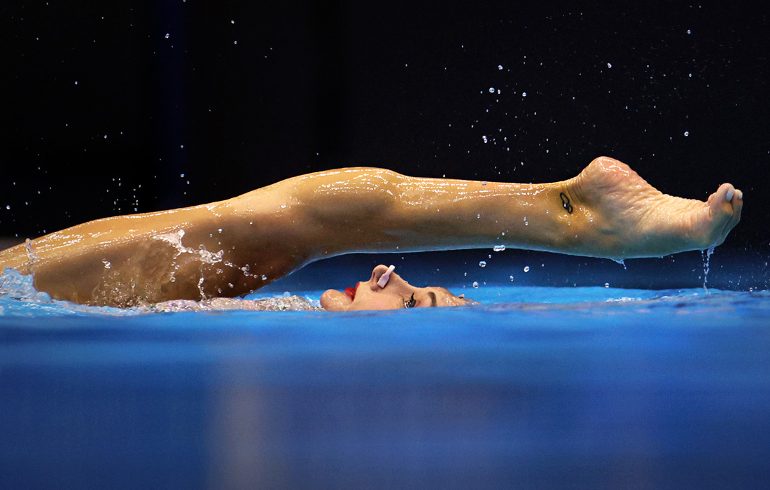 Спортсменка из Греции Евангелия Платаниоти на чемпионате мира по водным видам спорта в японской Фукуоке