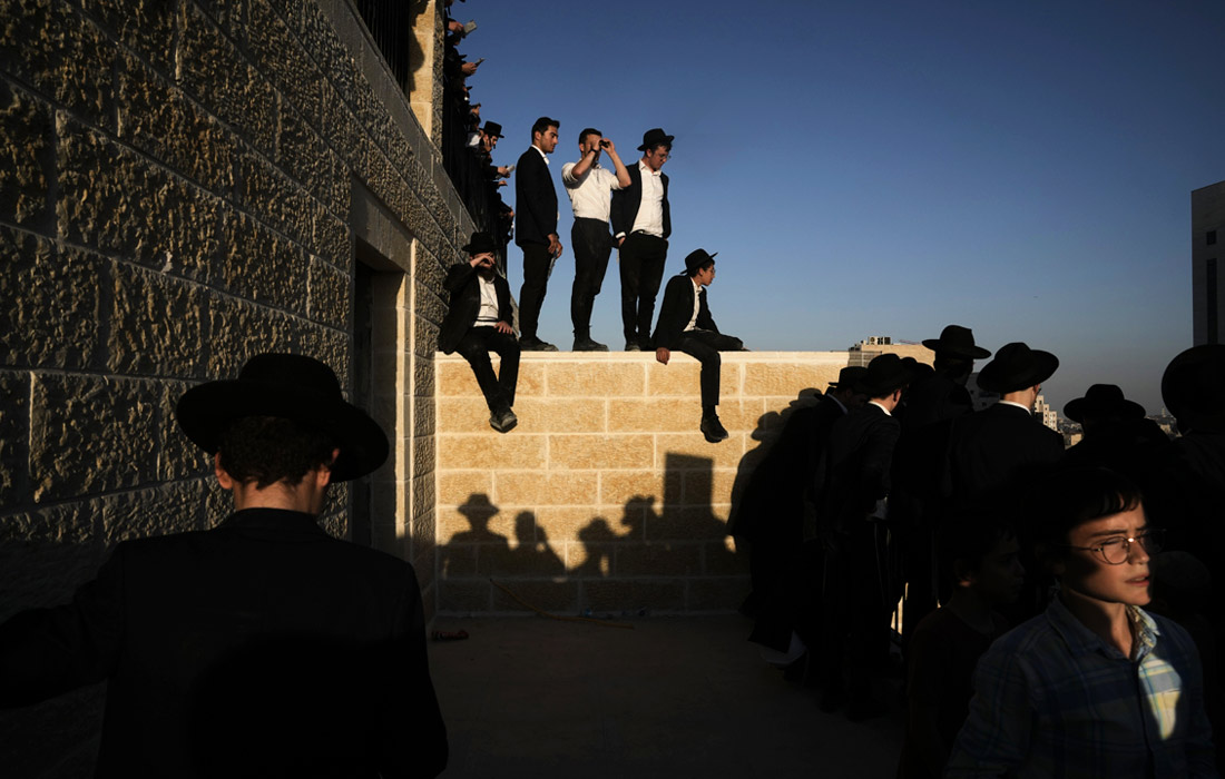 Митинг ультраортодоксальных евреев против поправок к закону о призыве на военную службу в Иерусалиме