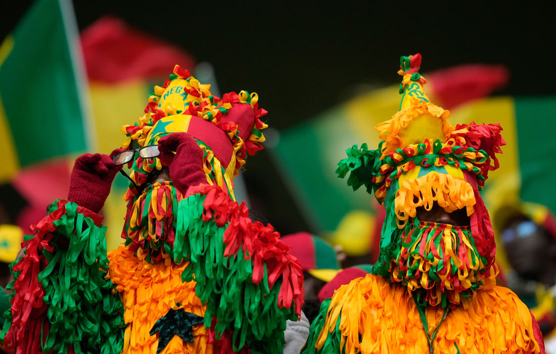 Болельщики Сенегала перед матчем первого тура группового этапа Кубка африканских наций по футболу в Марокко