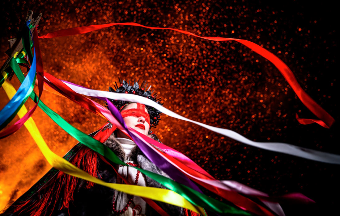 Празднование Масленицы в арт-парке "Никола-Ленивец" в Калужской области