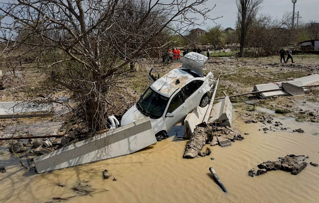 Последствия ливневых дождей в селе Кала