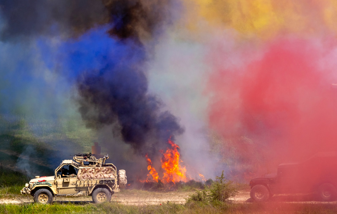 Военные учения армии Северной Македонии на полигоне Криволак