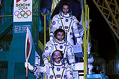 Олимпийский факел улетел в космос