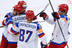 Россия победила Данию на ЧМ по хоккею