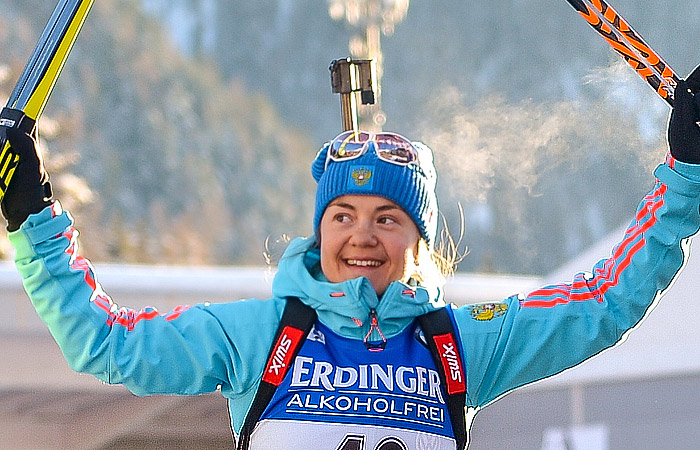 Юрлова выиграла пасьют на этапе Кубка мира по биатлону в Антхольце