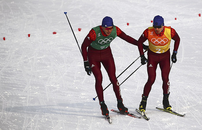 Российские лыжники завоевали серебро ОИ в эстафете