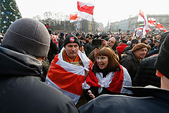 Акция в Минске против объединения с Россией переместилась к Дому правительства