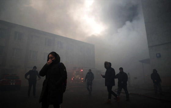 Пожар на складе на юге Москвы