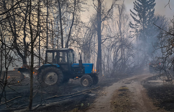 Дождь помог потушить пожар в Чернобыльской зоне Дождь помог потушить пожар в Чернобыльской зоне