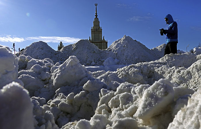 Высота снежного покрова в Москве приблизилась к 40 см Высота снежного покрова в Москве приблизилась к 40 см