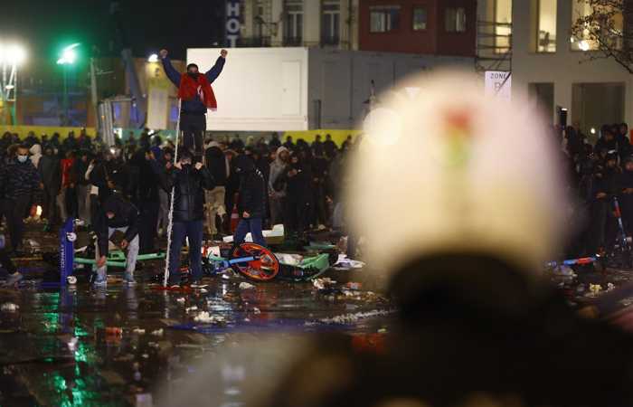 В столице Бельгии произошли беспорядки после поражения от Марокко на ЧМ по футболу