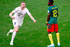 Сербия упустила победу над Камеруном, пропустив два гола за три минуты