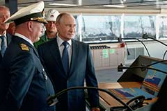 Путин осмотрел строящийся танкер-газовоз "Петр Столыпин" для проекта "Арктик СПГ-2" Путин осмотрел строящийся танкер-газовоз "Петр Столыпин" для проекта "Арктик СПГ-2"